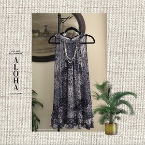 MSK Floral-print Ruffle Halter Dress